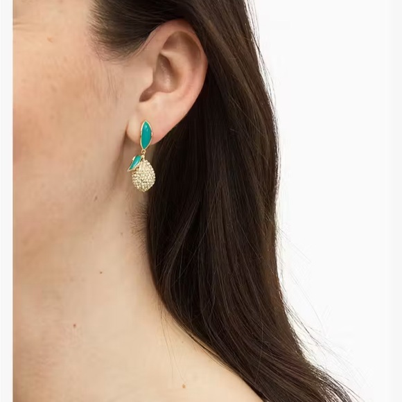 NWT Kate Spade Picnic Perfect Lemon dangle earrings - Picture 4 of 4